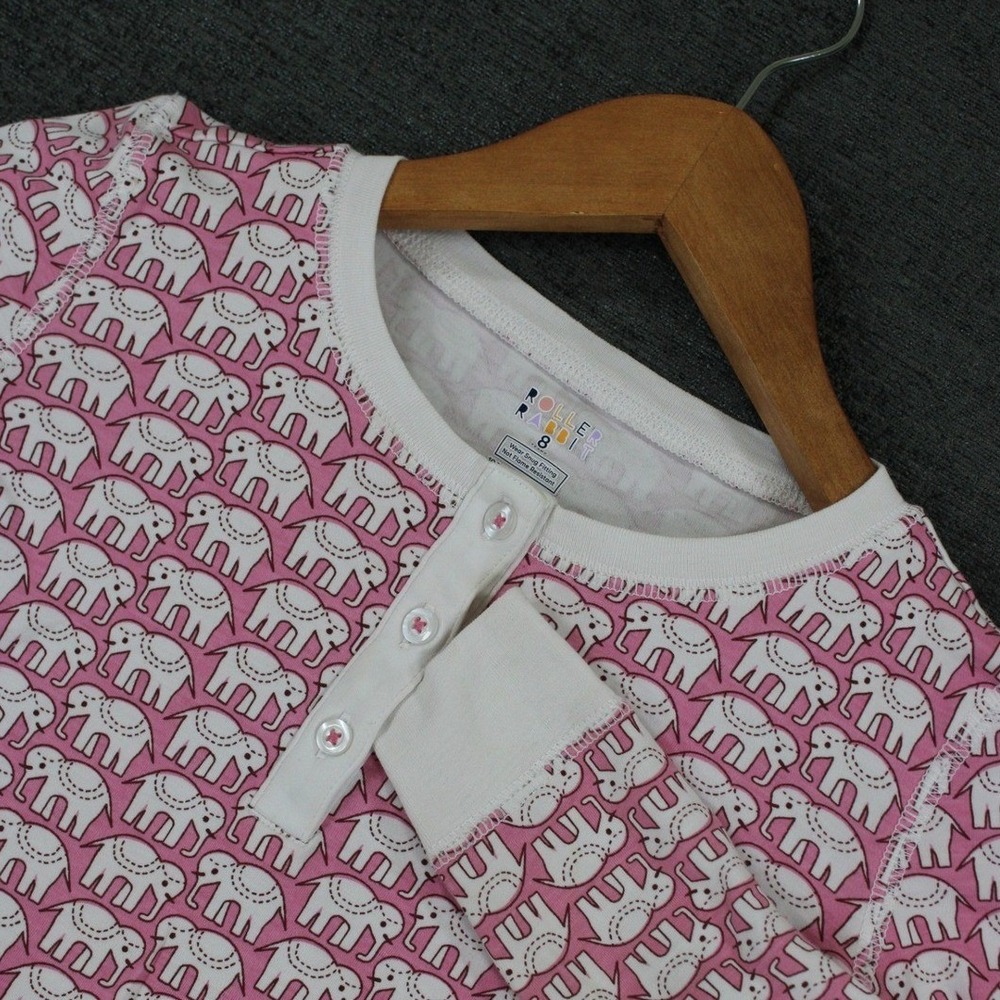 Roller Rabbit Hathi Elephant Cotton Pajama Top